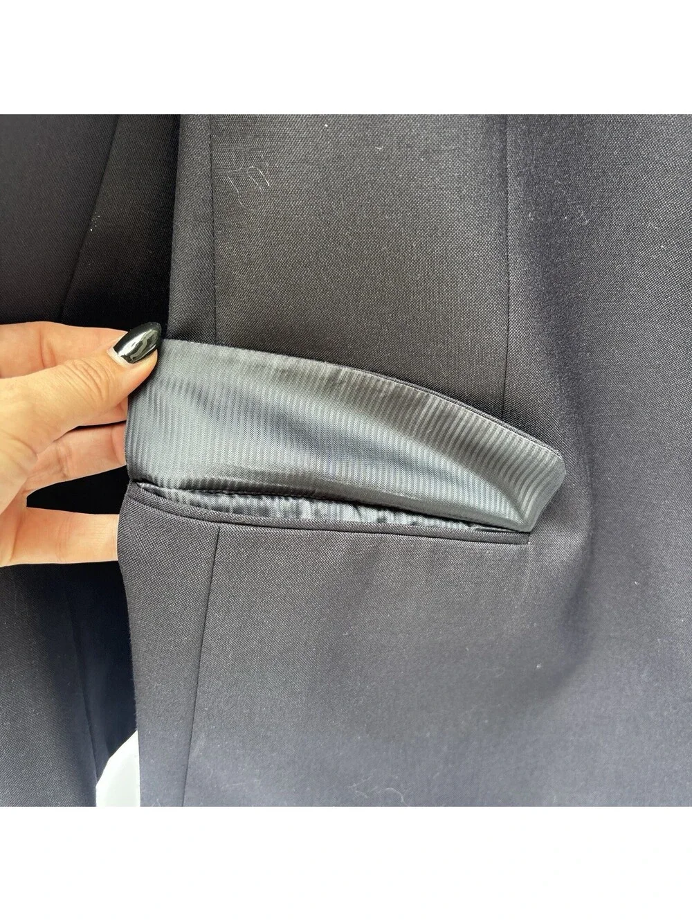 Saddlebred Men's 54L Black Wool Blend Blazer